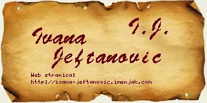 Ivana Jeftanović vizit kartica